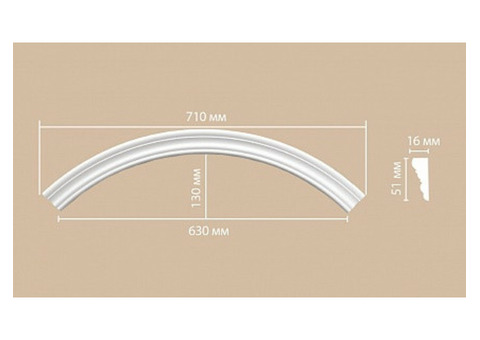 Молдинг-радиус полиуретановый Decomaster 897164-90 1/4 круга