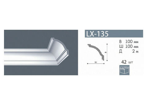 Карниз потолочный из полистирола NMC LX-135