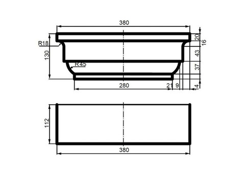 Капитель для фасадной пилястры из полистирола Leptonika PC 107