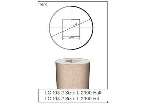 Полуколонна фасадная из полистирола Leptonika LC 103-2 Half