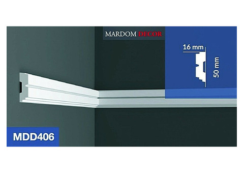 Молдинг полиуретановый Mardom Decor MDD406 2400х50х16 мм