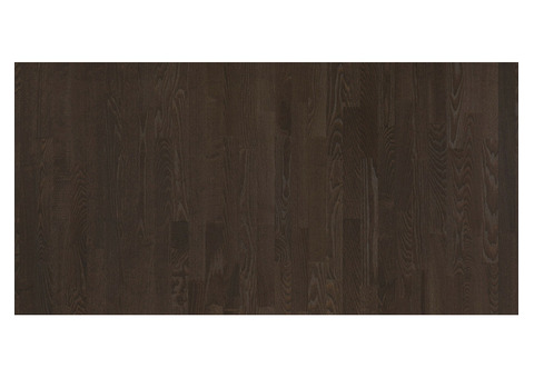 Паркетная доска Floorwood FW Ash Madison dark brown matt lac Ясень Кантри 3S трехполосная