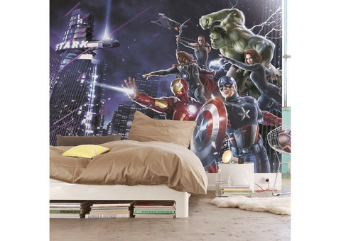 Фотообои бумажные Komar Avengers Citynight 4-434 2,54x1,84 м