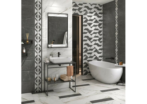 Бордюр Kerama Marazzi Буонарроти SPA045R серый темный 300х25 мм