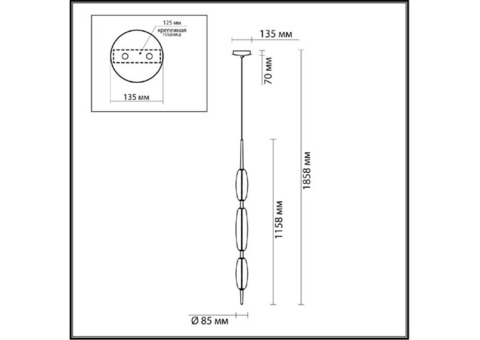 Светильник подвесной Odeon Light Spindle 4792/28L