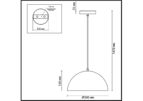 Светильник подвесной Odeon Light Uga 3349/1 Е27 60 Вт