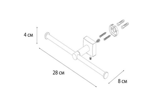 Держатель туалетной бумаги двойной Fixsen Kvadro FX-61310D