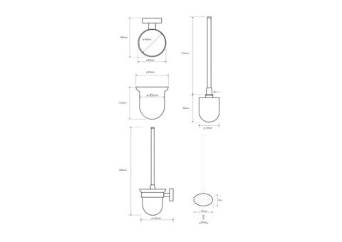 Ершик подвесной Bemeta Oval 118413011 хром