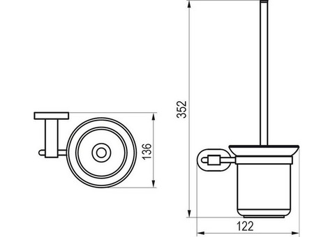 Ершик подвесной Ravak Chrome CR 410.00