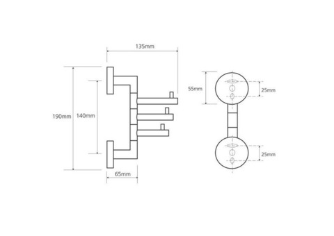 Крючок для ванной Bemeta Omega 104206072 тройной поворотный хром