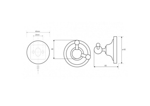 Крючок для ванной Bemeta Retro 144306032 двойной хром