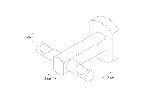 Крючок для ванной Grampus Coral GR-7005 двойной