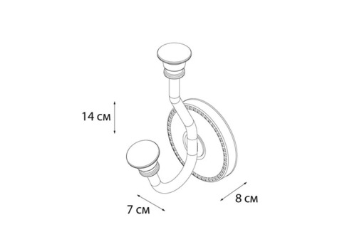Крючок для ванной Fixsen Adele FX-55005 двойной