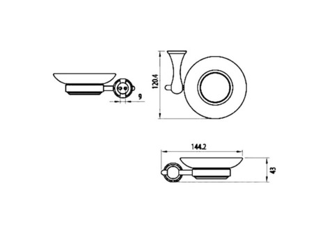 Мыльница керамическая Lemark LM2143C