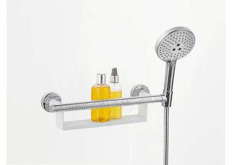 Поручень для ванной Hansgrohe Comfort 26328400 с полочкой и держателем для душа