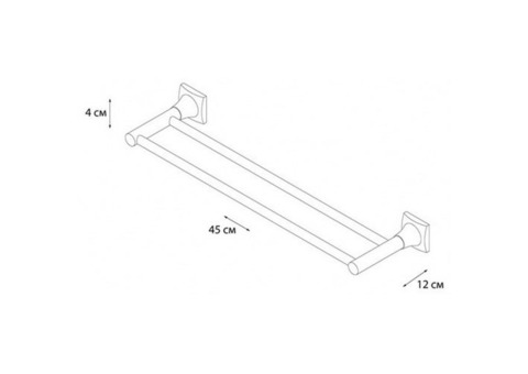Полотенцедержатель Fixsen Ocean GR-2002 трубчатый двойной