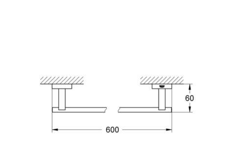 Полотенцедержатель Grohe Essentials Cube 40509001