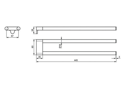 Полотенцедержатель Ideal Standard Connect A9181AA