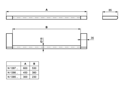 Полотенцедержатель Ideal Standard Connect N1385AA