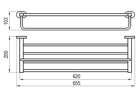 Полотенцедержатель Ravak Chrome CR 330.00 66 см тройной