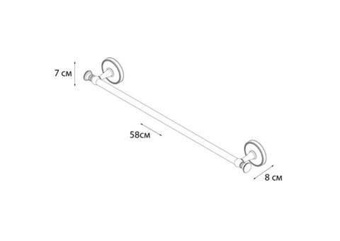 Полотенцедержатель трубчатый Fixsen Adele FX-55001