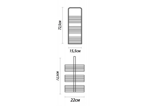 Полка напольная Fixsen FX-852 трехэтажная