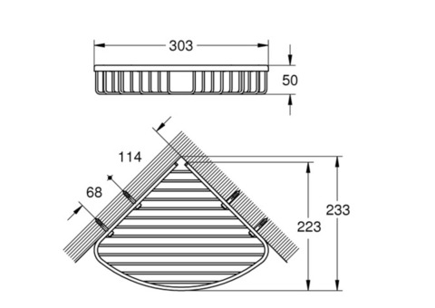 Полочка-решетка Grohe BauCosmopolitan 40663001