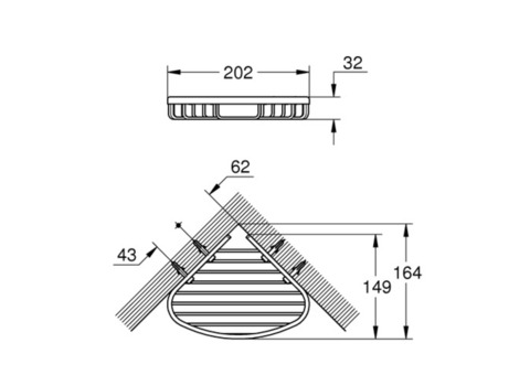 Полочка-решетка Grohe BauCosmopolitan 40664001