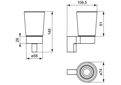 Держатель зубных щеток со стаканом Ideal Standard Connect N1388AA