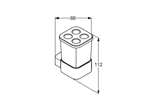 Держатель зубных щеток со стаканом Kludi E2 4998205