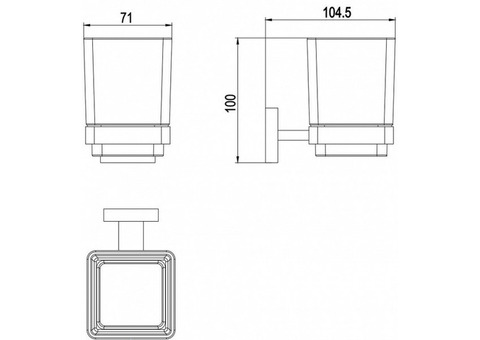 Держатель зубных щеток со стаканом Timo Selene 10033/00 chrome