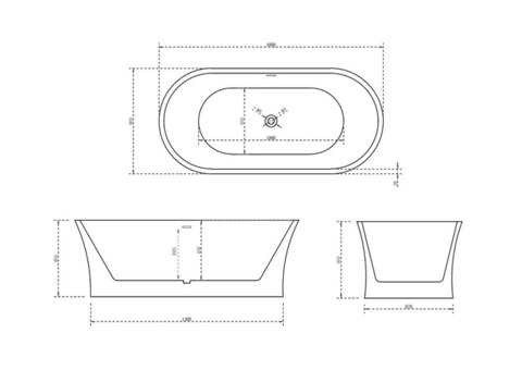 Ванна акриловая Abber AB9201-1.6 160х80 см