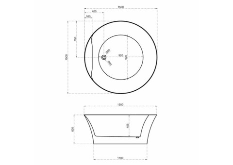 Ванна акриловая Abber AB9278 150х150 см