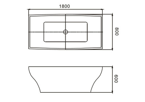 Ванна акриловая Ceruttispa Musone CT8334 180х80х60 см