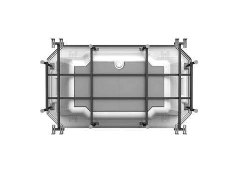 Ванна акриловая Fra Grande Фонтенбло 210х120 см белая с рамой-подставкой и панелями
