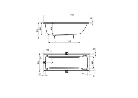 Ванна акриловая Ravak Classic 170x70 см