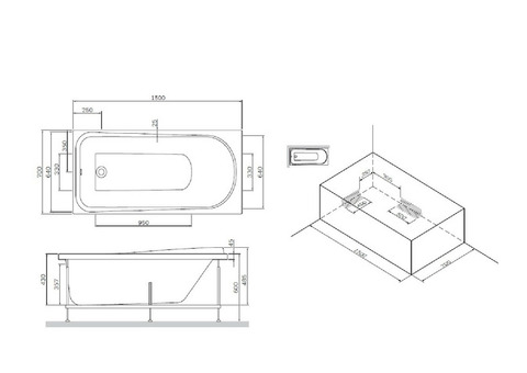 Панель для ванны Am-Pm Like W80A-150-070W-P