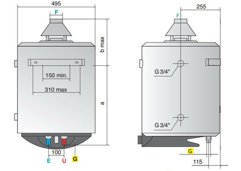 Водонагреватель Ariston S/SGA 50 R накопительный газовый