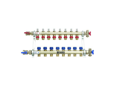 Коллектор распределительный Rehau HKV-D на 8 контуров нержавеющая сталь 12080811002