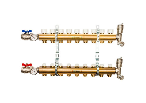 Коллектор распределительный Stout SMB 0468 000009 на 9 контуров без расходомеров