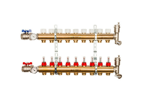 Коллектор распределительный Stout SMB 0473 000009 на 9 контуров с расходомерами