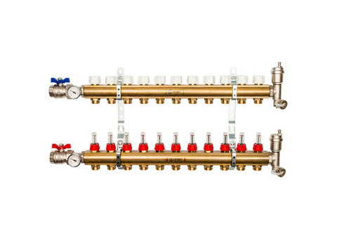 Коллектор распределительный Stout SMB 0473 000011 на 11 контуров с расходомерами