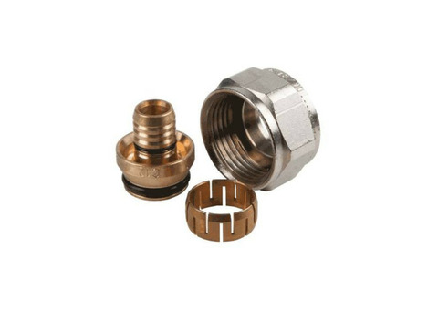 Евроконус для PE-X латунь никель Flex-X Дн 16х2,0х3/4" Uponor 1057441 (1045538)