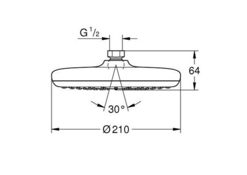 Верхний душ Grohe Tempesta 210 26410000