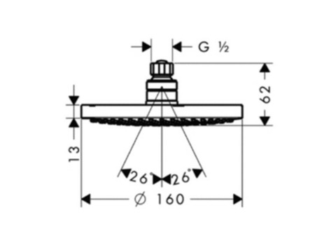 Верхний душ Hansgrohe Croma 27450000