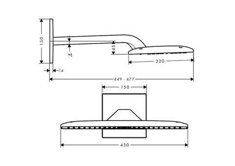 Верхний душ Hansgrohe Raindance E 420 Air 27373000