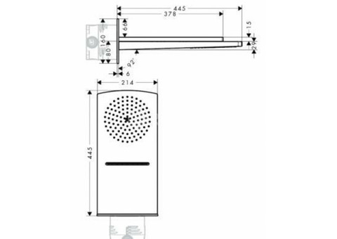 Верхний душ Hansgrohe Raindance Rainfall 180 Air 28433000