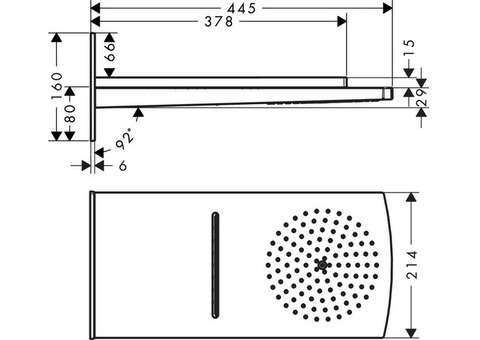 Верхний душ Hansgrohe Raindance Rainfall 28433400