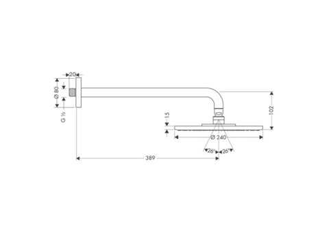 Верхний душ Hansgrohe Raindance S 240 Air 27474000