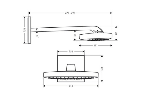 Верхний душ Hansgrohe Raindance Select E 300 26468000